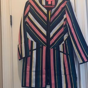 Striped Catherine Malandrino cotton blazer!